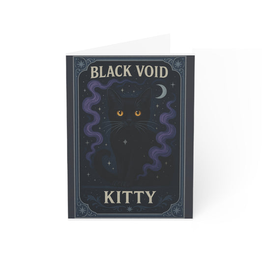 "Black Void Kitty" - Mystical Cats Greeting Card