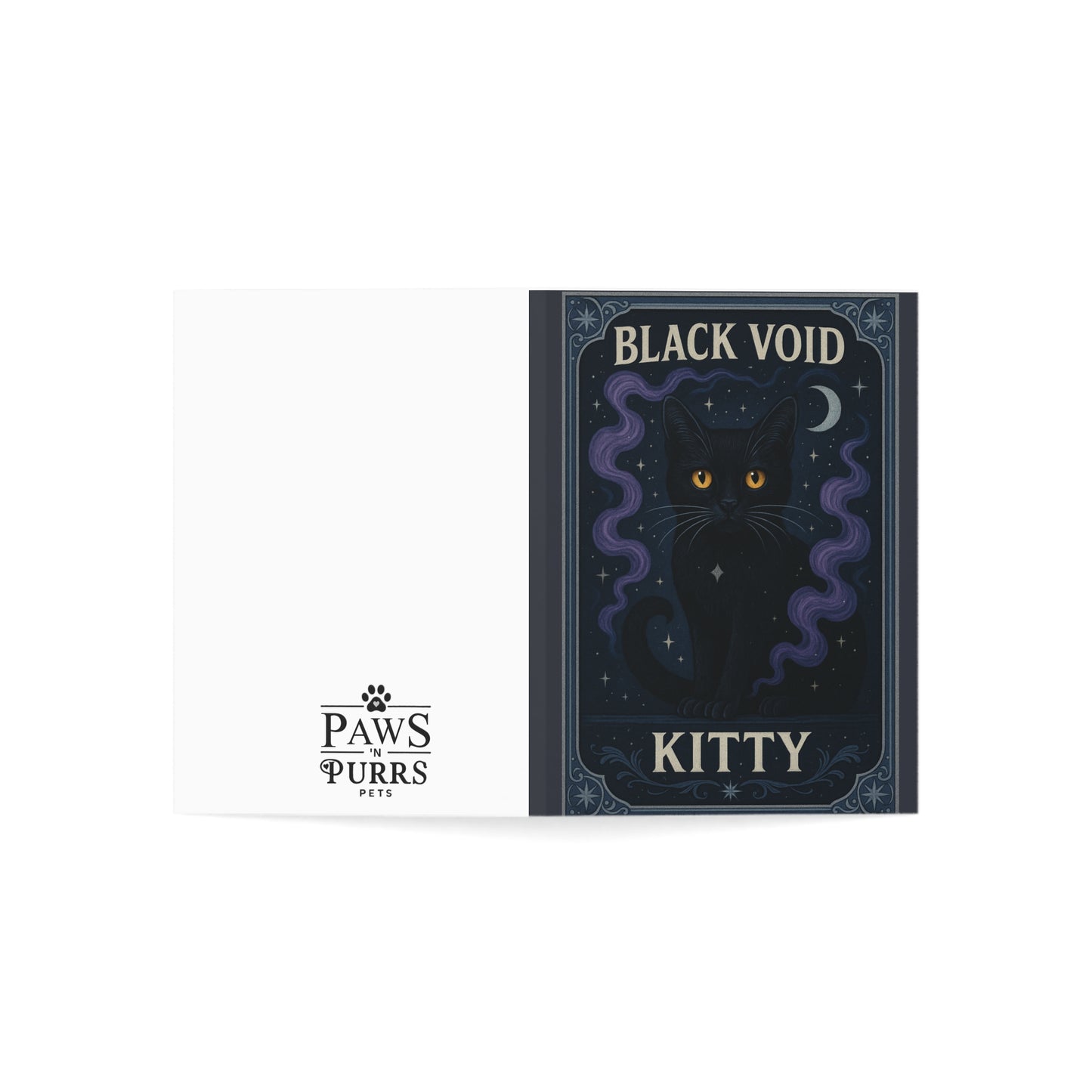 "Black Void Kitty" - Mystical Cats Greeting Card