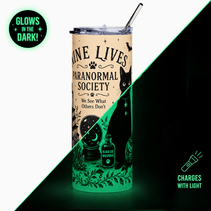 Nine Lives - 20oz Glow-in-the-Dark Steel Tumbler