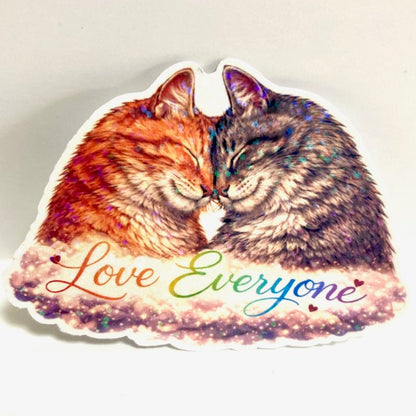 Love Everyone - Cat Pair Sticker
