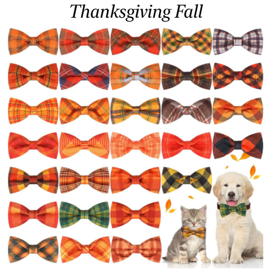 Festive Pet Collar Bow Ties