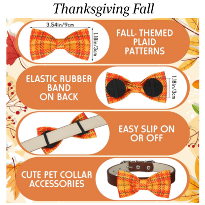 Festive Pet Collar Bow Ties