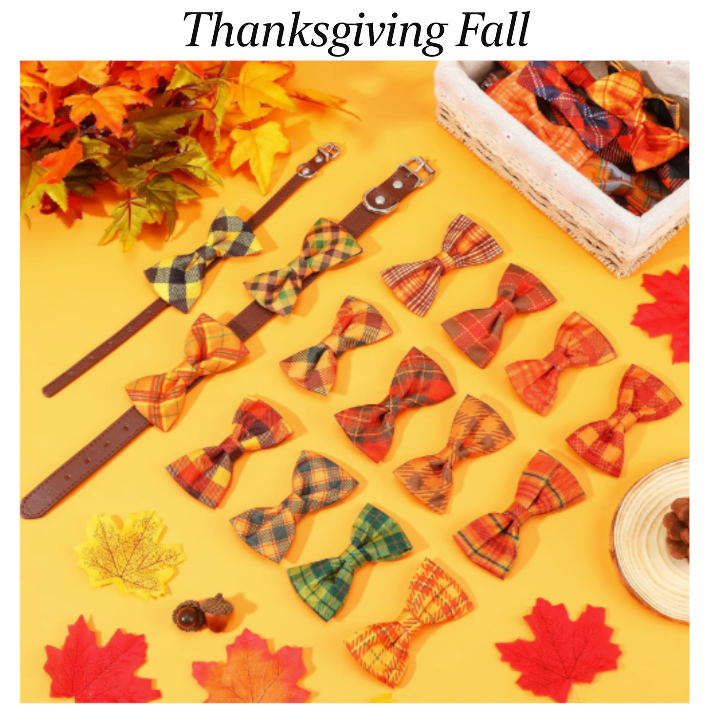 Festive Pet Collar Bow Ties