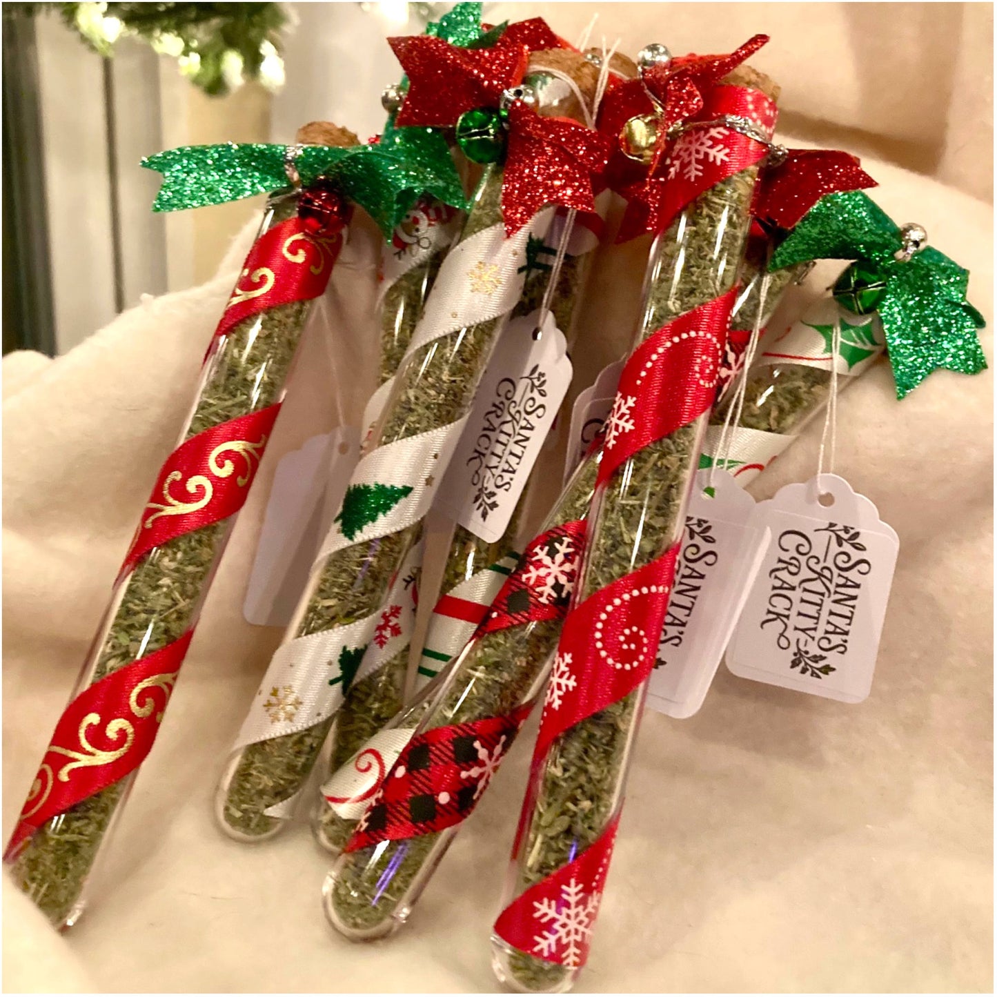 Festive Catnip Vials – Santa’s Kitty Crack / 8 Nights of Nip