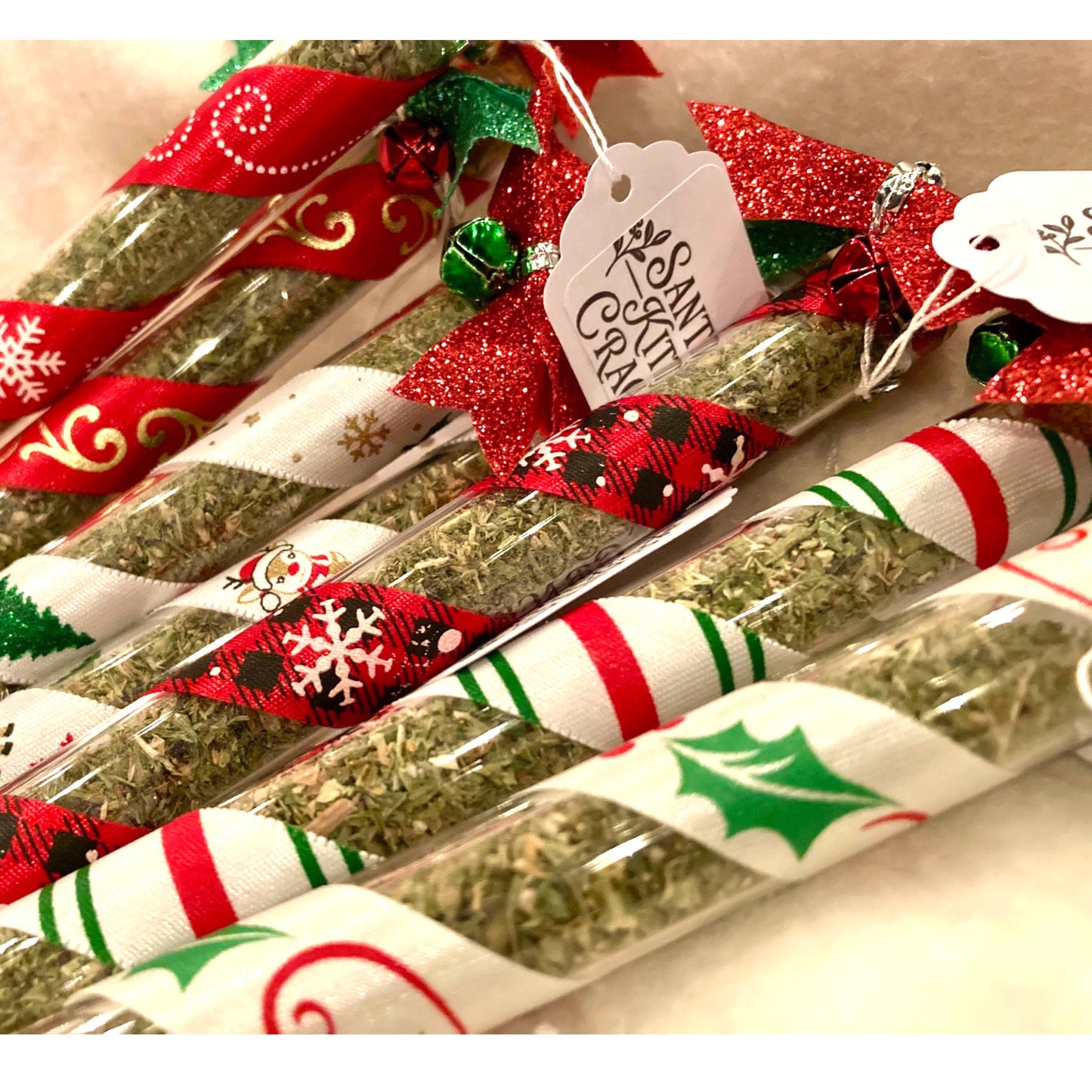 Festive Catnip Vials – Santa’s Kitty Crack / 8 Nights of Nip