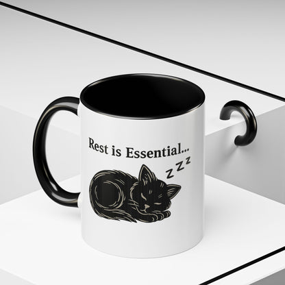 Rest Is Essential, But So Is Coffee – Cat Lovers 11oz Mug