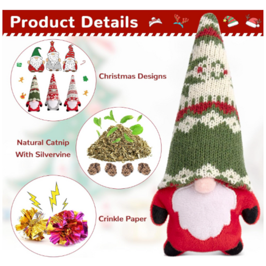 Santa Claus Gnome - Catnip Cat Toy