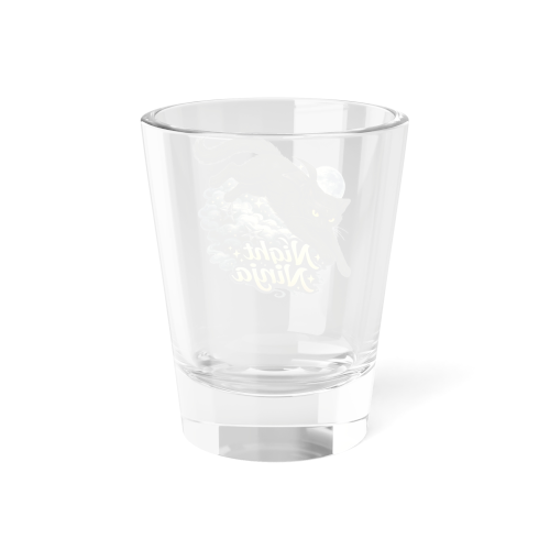 Night Ninja Cat - 1.5oz Clear or Frosted Shot Glass