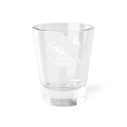 Night Ninja Cat - 1.5oz Clear or Frosted Shot Glass