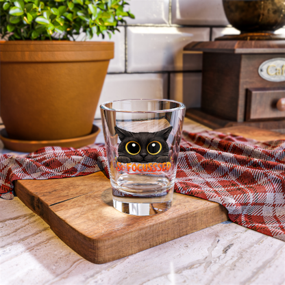 So Focusssed Black Cat - 1.5oz Clear or Frosted Shot Glass