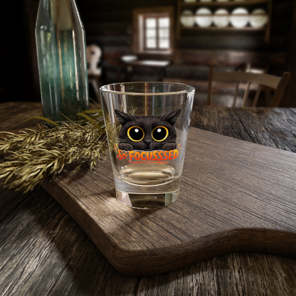 So Focusssed Black Cat - 1.5oz Clear or Frosted Shot Glass