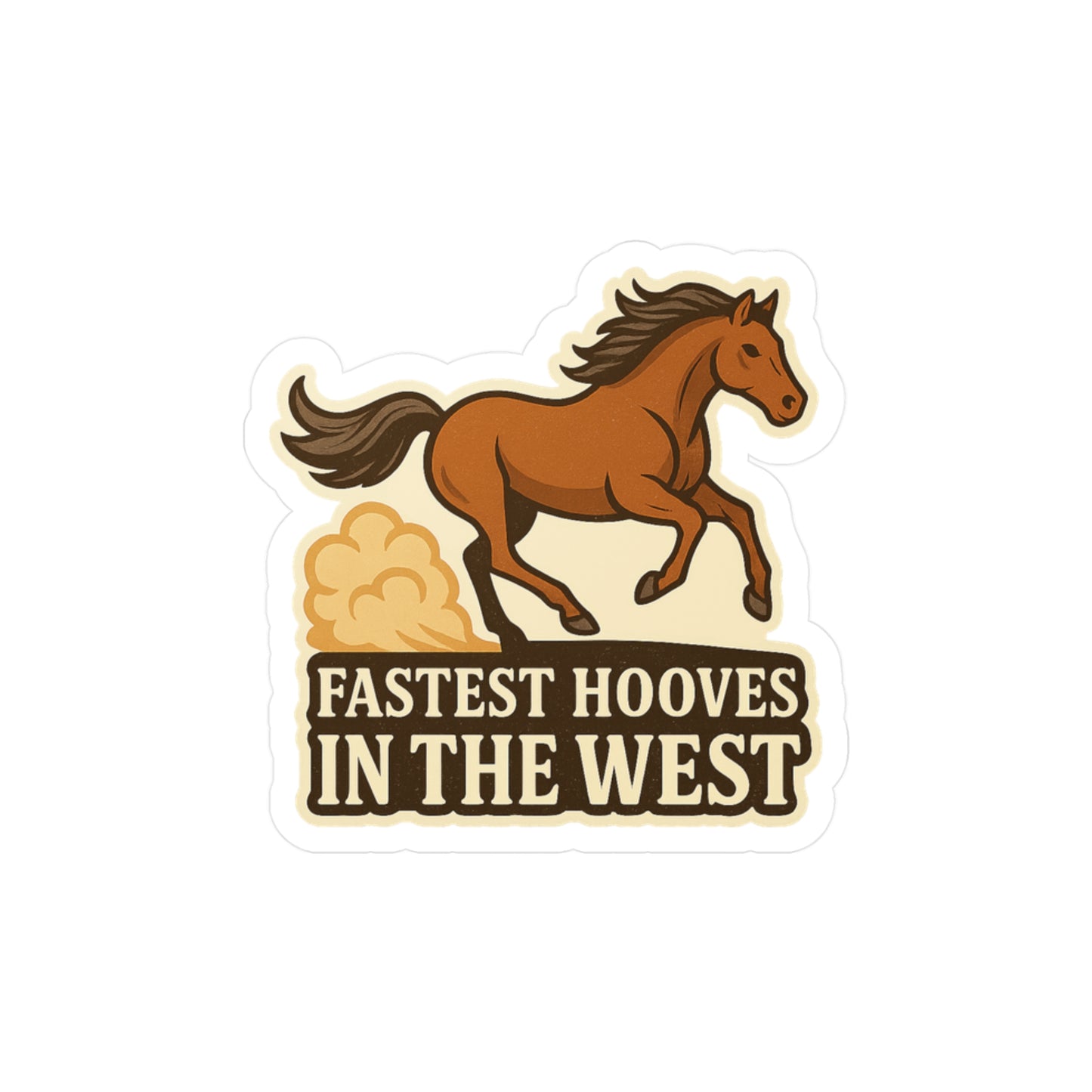 Fastest Hooves in the West - American Quarter Horse Sticker