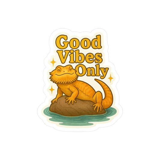 Good Vibes Only - Bearded Dragon Sticker