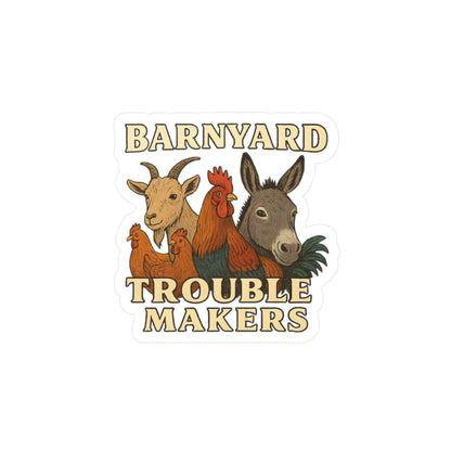 Barnyard Troublemakers - Exotic Pet Group Sticker