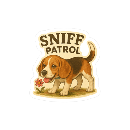 Sniff Patrol - Beagle Dog Sticker