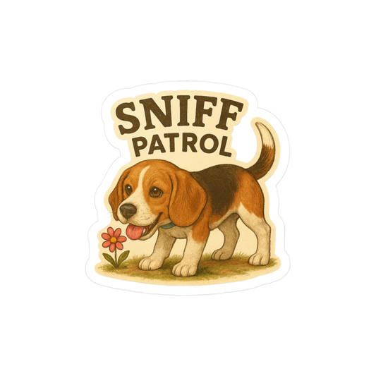 Sniff Patrol - Beagle Dog Sticker