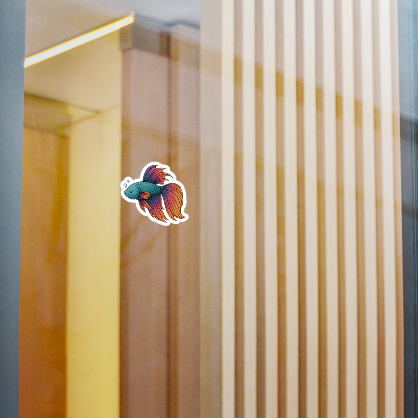 Halfmoon Rainbow Betta Fish - Sticker