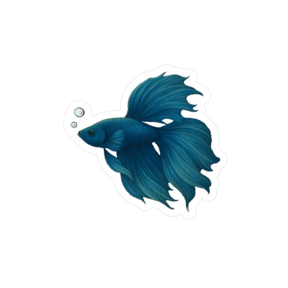 Halfmoon Blue Betta Fish - Sticker