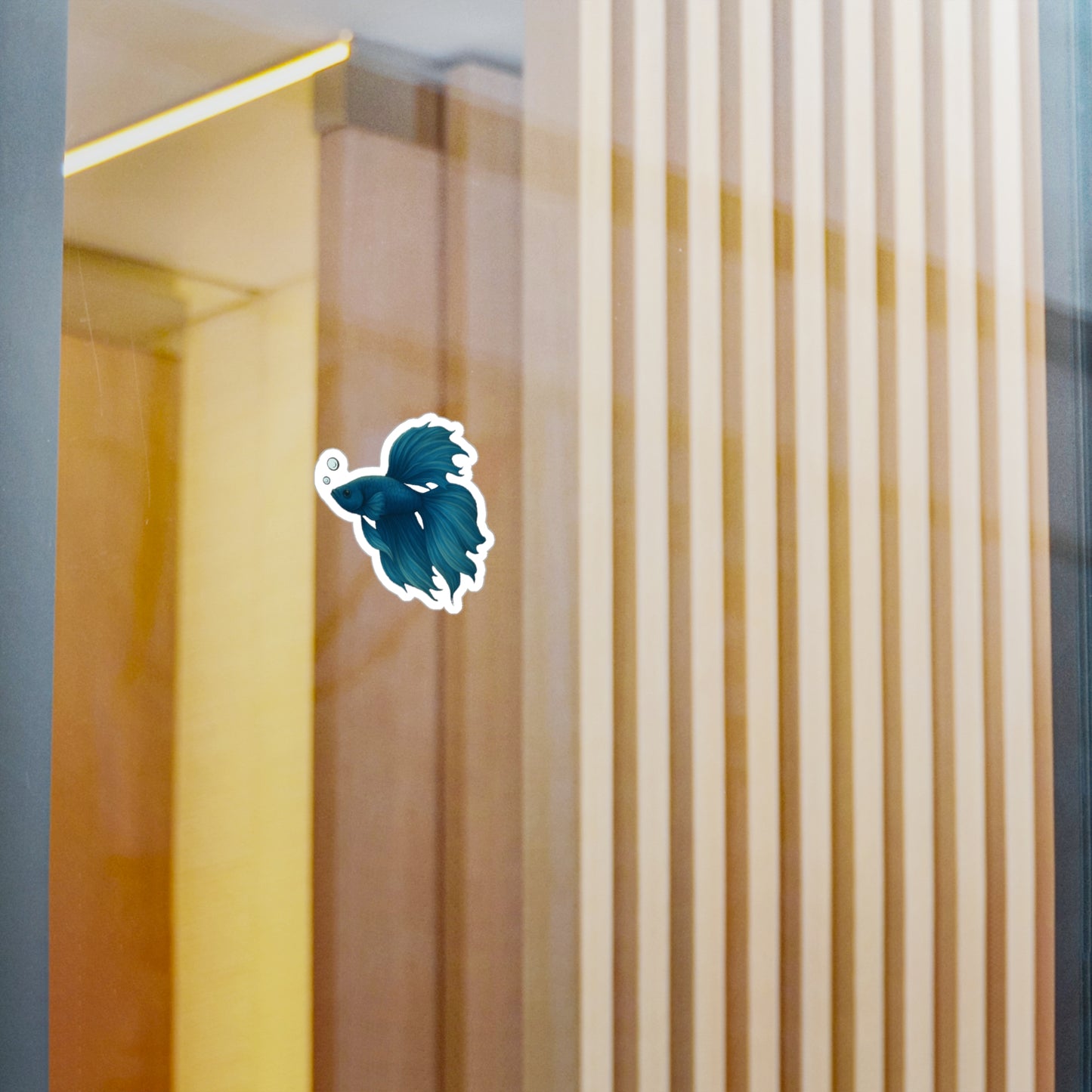 Halfmoon Blue Betta Fish - Sticker
