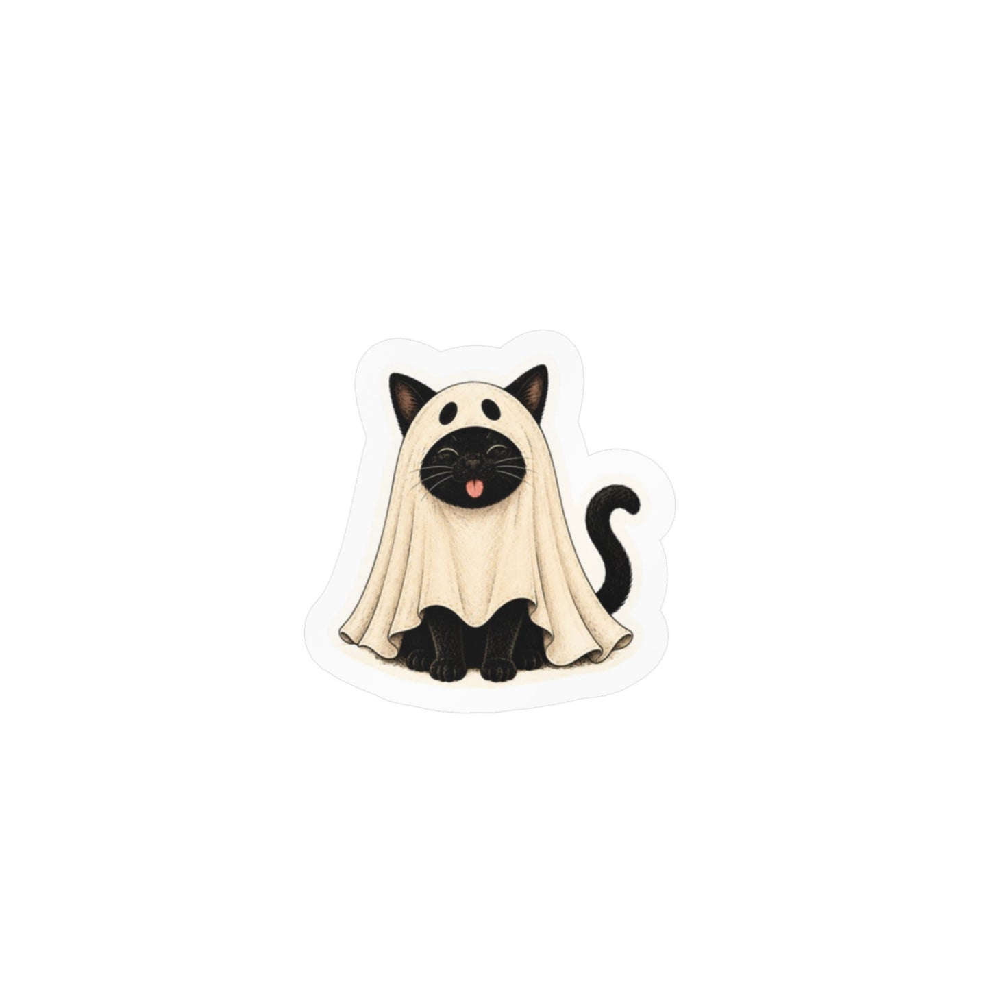 Boo... Blep! - Cat & Dog Ghost Stickers