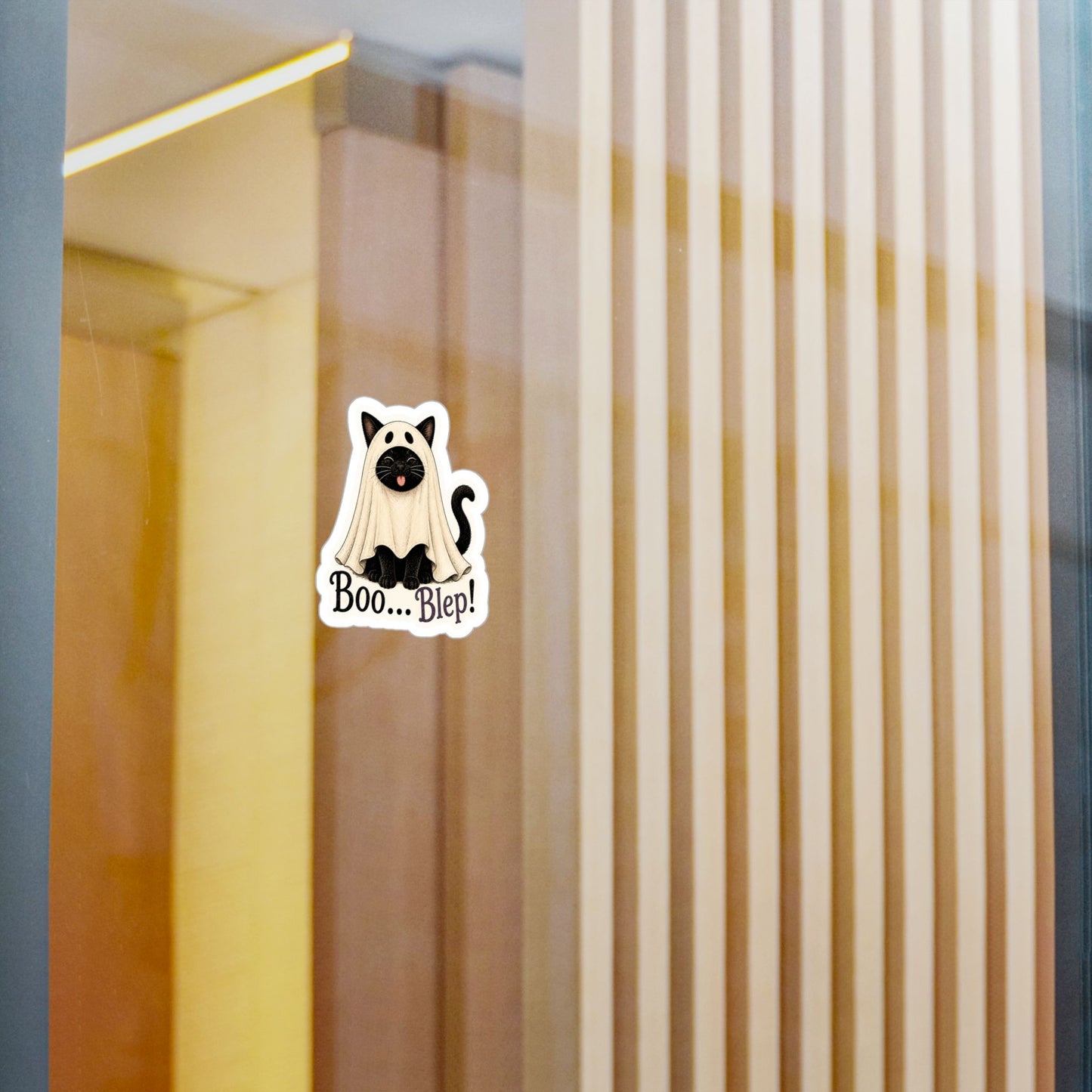 Boo... Blep! - Cat & Dog Ghost Stickers