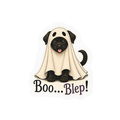 Boo... Blep! - Cat & Dog Ghost Stickers