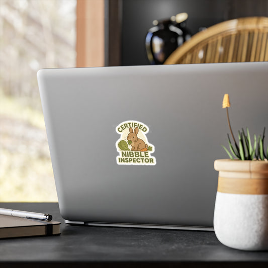 Certified Nibble Inspector - Bunny Rabbit Sticker