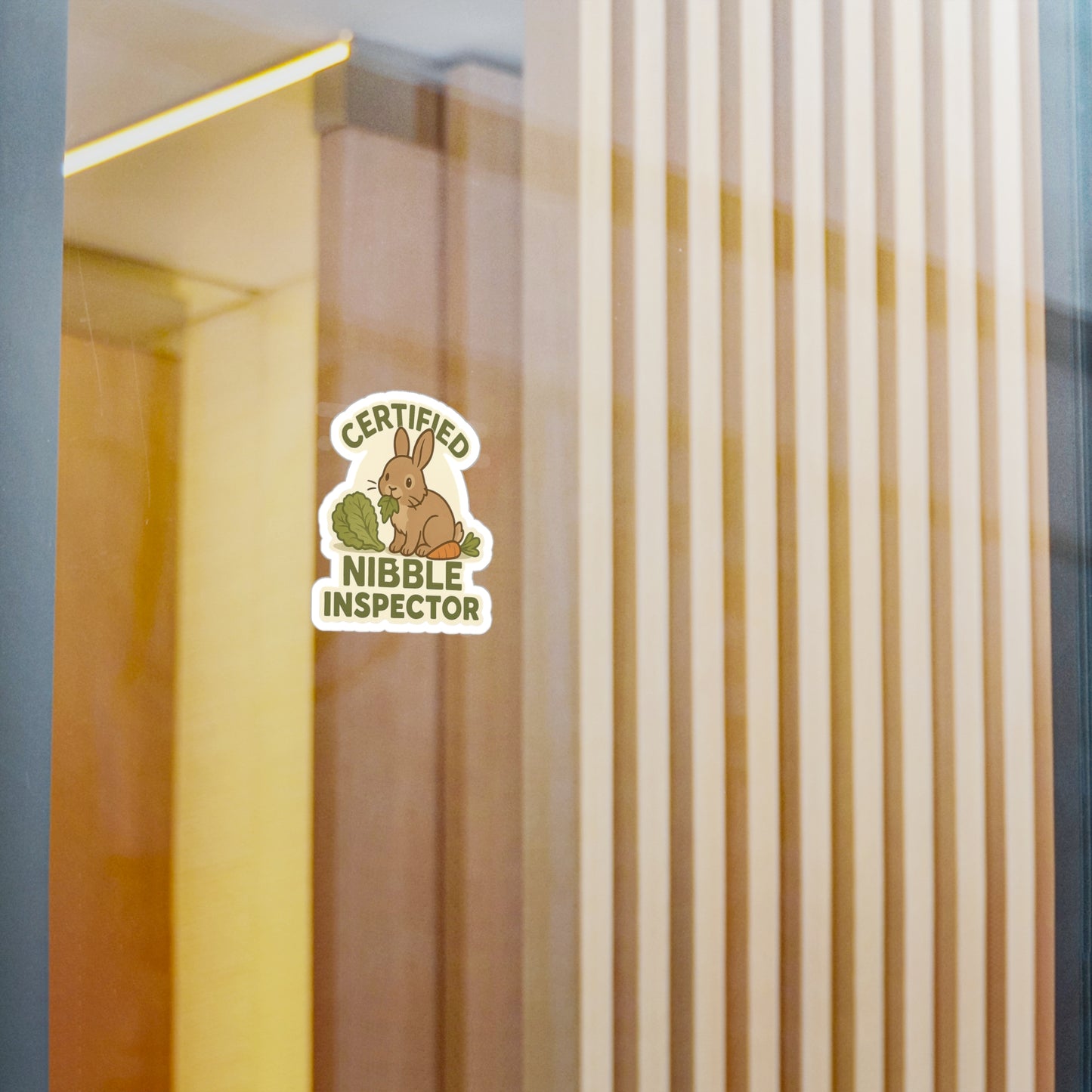 Certified Nibble Inspector - Bunny Rabbit Sticker