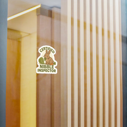 Certified Nibble Inspector - Bunny Rabbit Sticker