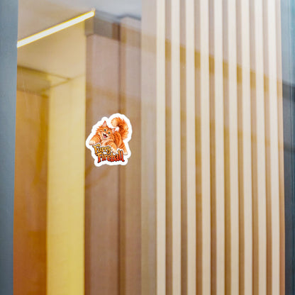 Furry Fireball - Orange Cat Sticker