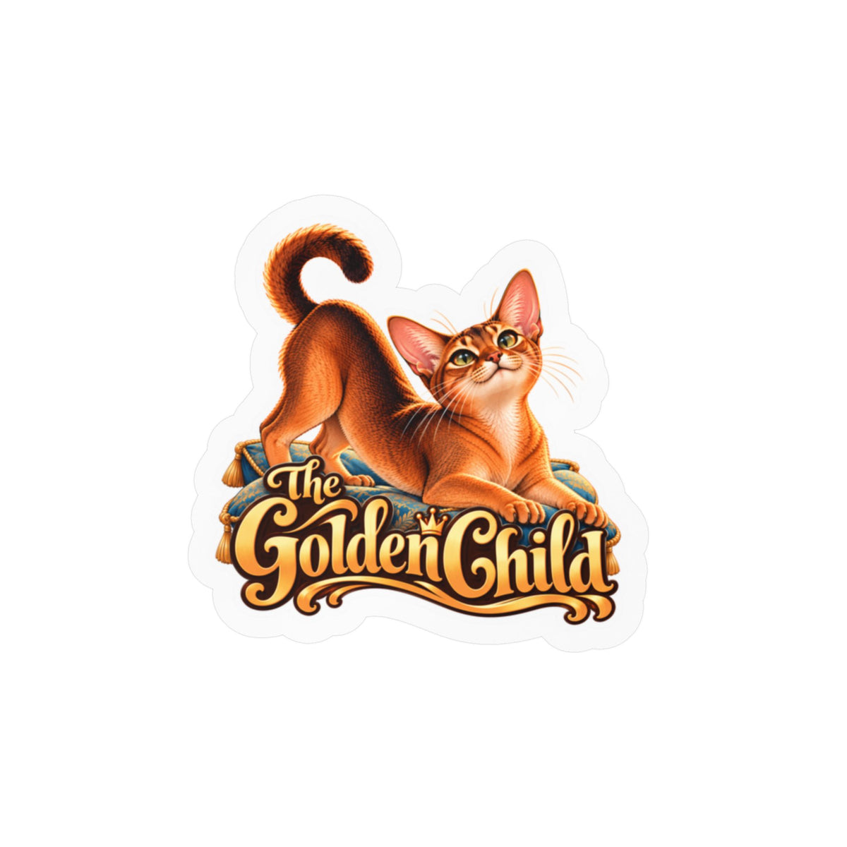 The Golden Child - Abyssinian Cat Sticker