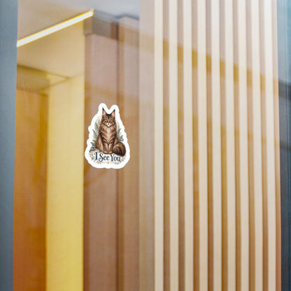 I See You - Maine Coon Cat Life Lessons Sticker