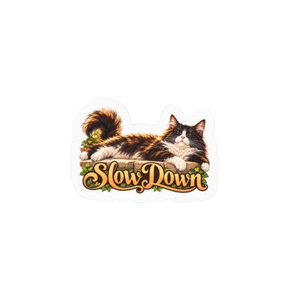 Slow Down - Tuxedo Cat Life Lessons Sticker