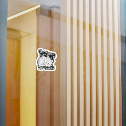 Rest is Not Laziness... Rest is Essential - Artistic Cat Sticker