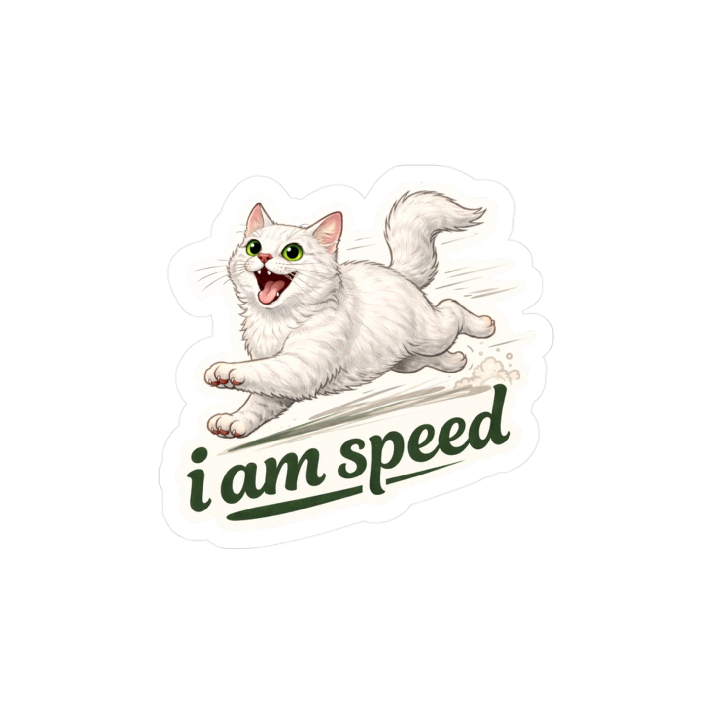 i am speed - Cat Zoomies Sticker Set