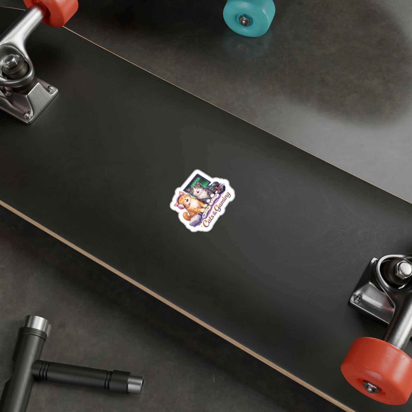 Cats & Things Sticker Set – Plants, Books, Cocktails, Baking, Gaming