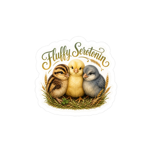 Fluffy Serotonin - Baby Chicks Sticker