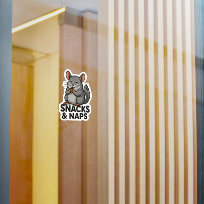 Snacks & Naps - Chinchilla Sticker