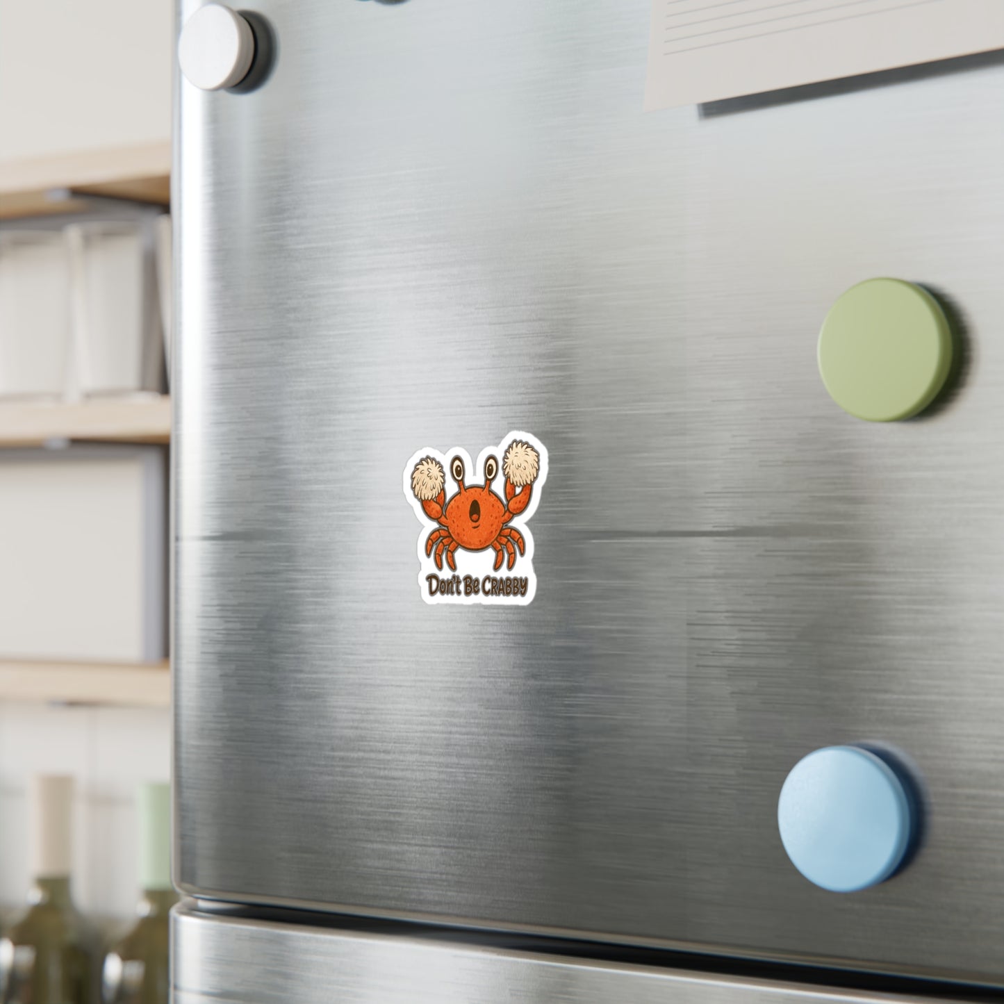 Don't Be Crabby - Pom Pom Crab Sticker
