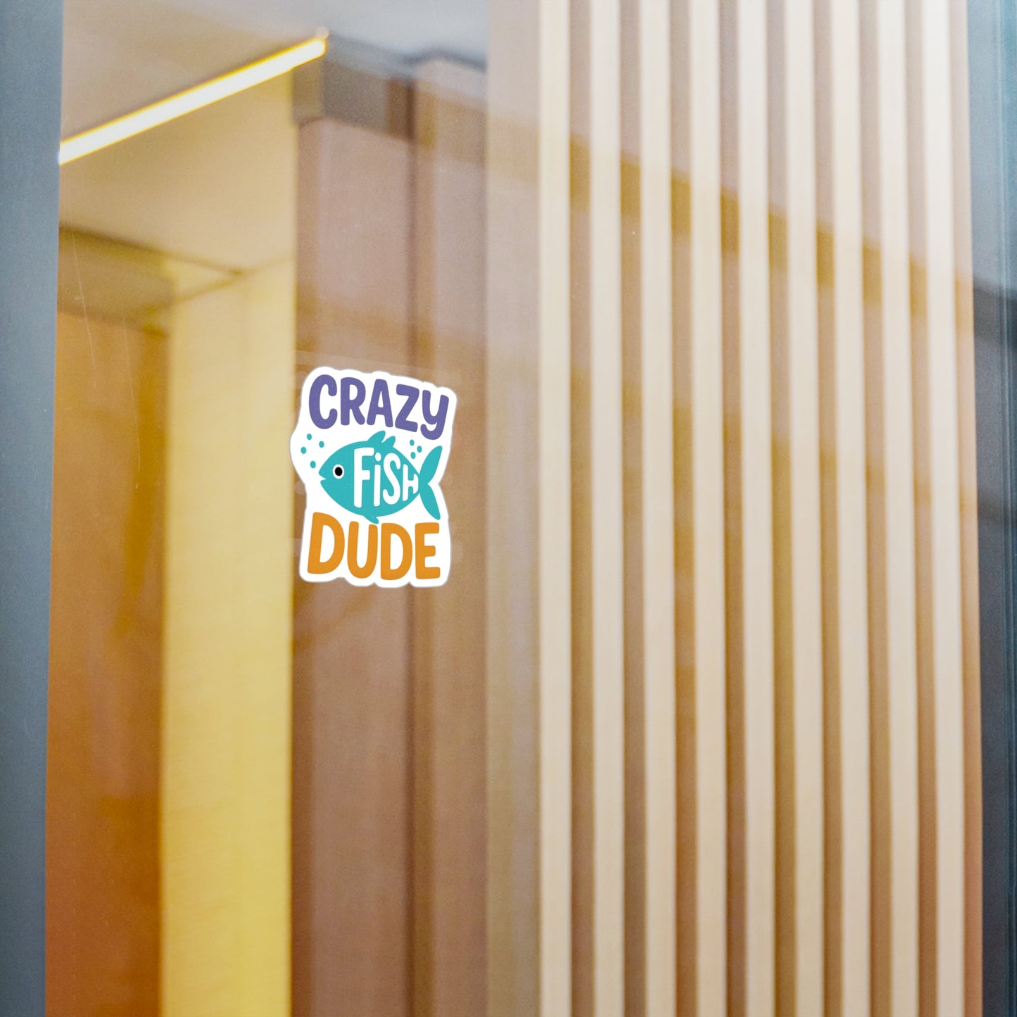 Crazy Fish Dude - Sticker