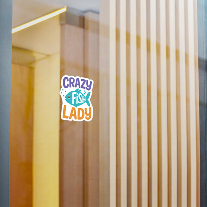 Crazy Fish Lady - Sticker
