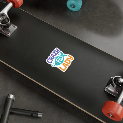 Crazy Fish Lady - Sticker