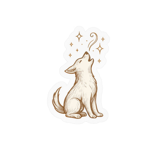 Wolf Howl - Celestial Wolf Dog Sticker