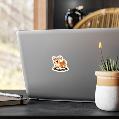 Heard a Noise - Corgi Dog Sticker