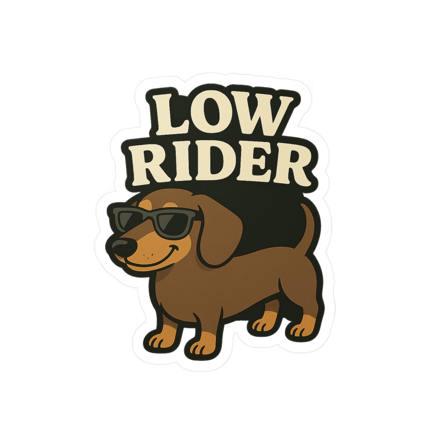 Low Rider - Dachshund Dog Sticker