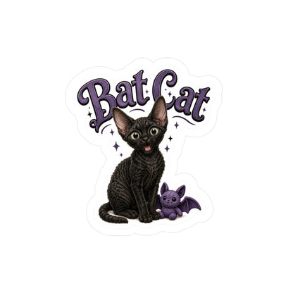 Bat Cat - Devon Rex Cat Sticker