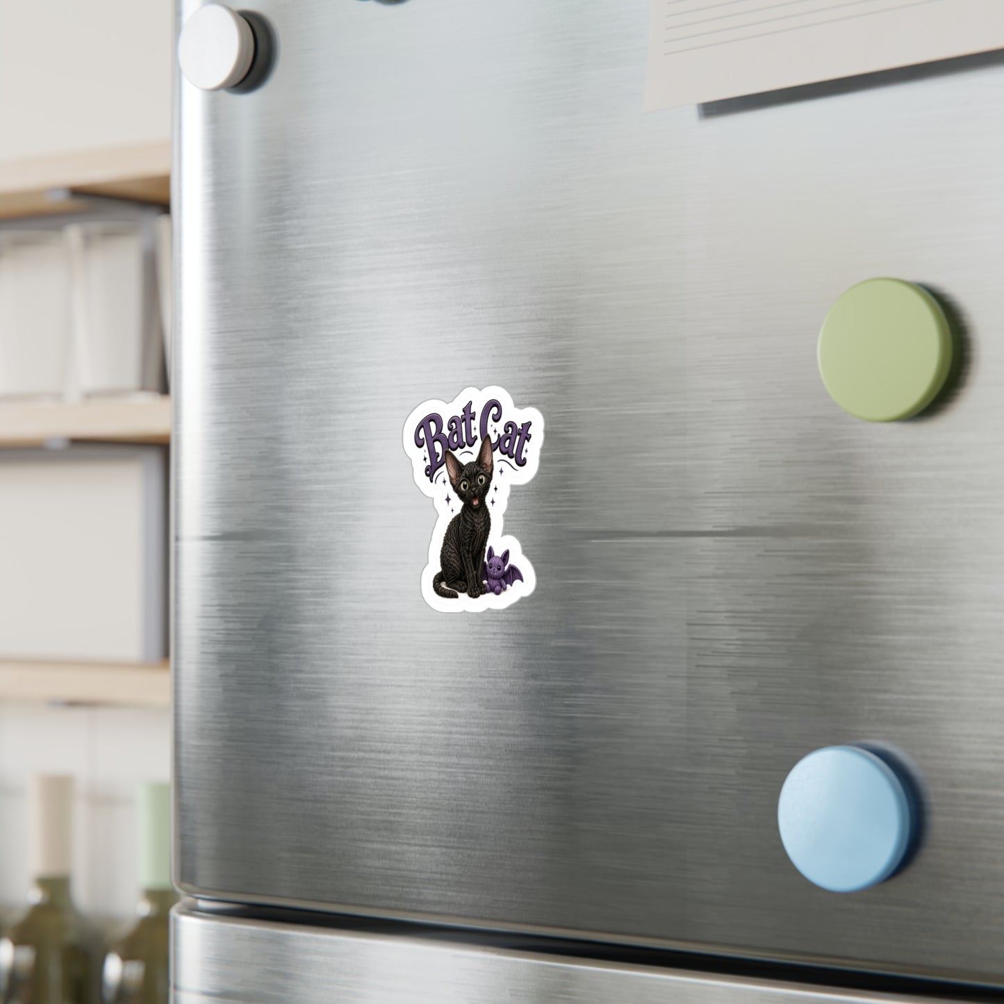 Bat Cat - Devon Rex Cat Sticker