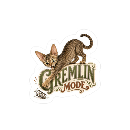 Gremlin Mode - Devon Rex Cat Sticker