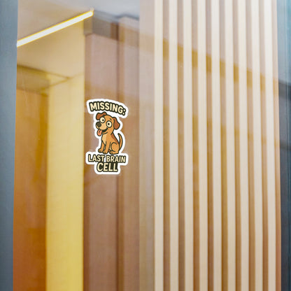Missing: Last Brain Cell - Dog Sticker
