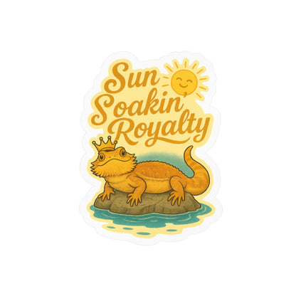 Sun Soakin' Royalty - Bearded Dragon Sticker